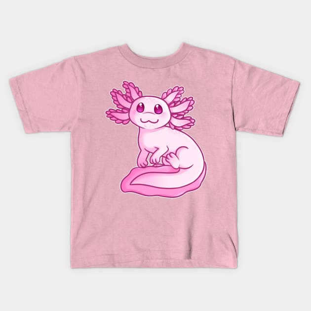 Axolotl Kids T-Shirt by leashonlife